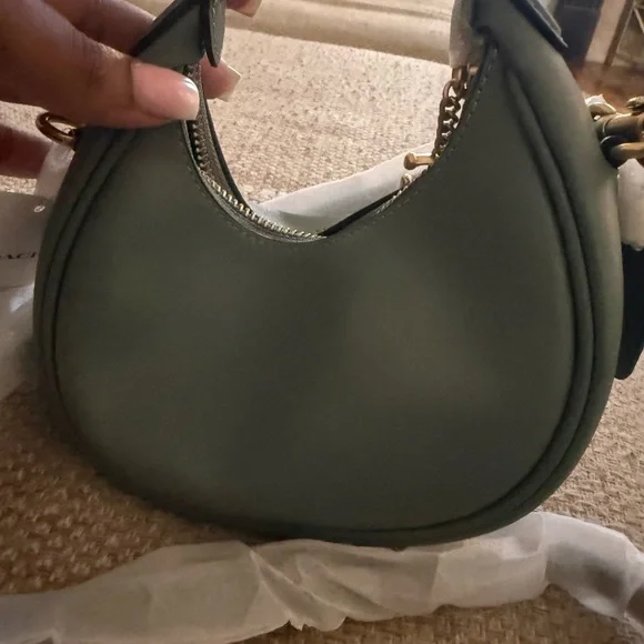 Coach Crescent Shoulder Bag in Sage - Picture 3 of 10